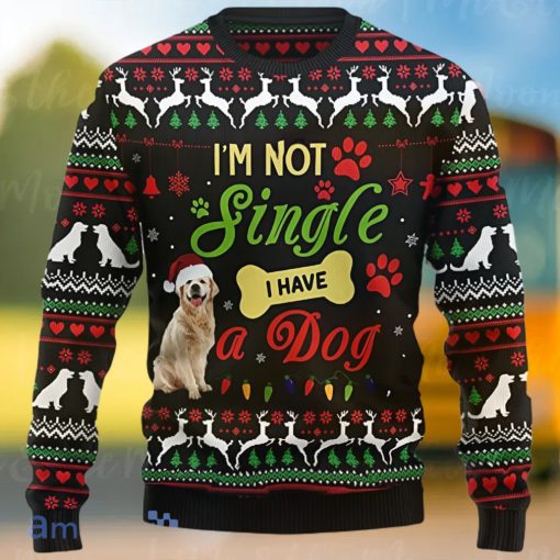 I’m Not Single I Have A Golden Dog Christmas Sweater