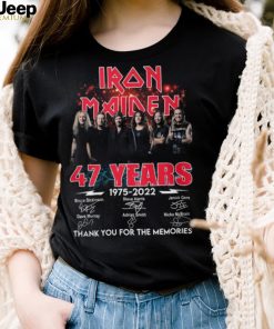 Iron Maiden 47 Years 1975 2022 Thank You For The Memories T Shirt