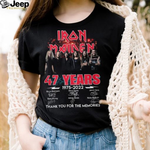 Iron Maiden 47 Years 1975 2022 Thank You For The Memories T Shirt