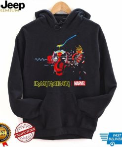 Iron Maiden X Marvel Deadpool Can I play with Madness Deadpool logo shirt