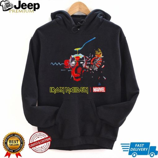 Iron Maiden X Marvel Deadpool Can I play with Madness Deadpool logo shirt