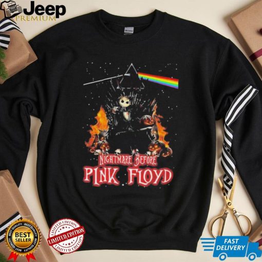 Jack Skellington Iron Throne Nightmare Before Pink Floyd Halloween T Shirt