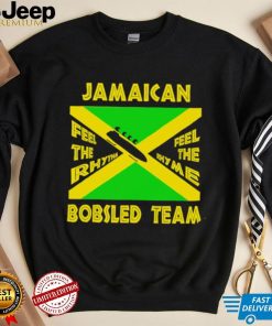 Jamaican Bobsled Team feel the rhythm feel the rhyme flag shirt