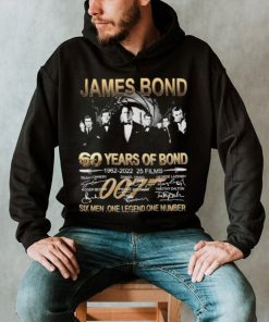 James Bond 007 06 Years Of Bond 1962 2022 25 Films Six Men One Legend One Number Signatures Shirt