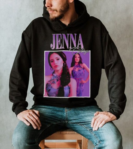 Jenna Ortega Purple Portrait Wednesday Addams Family shirt