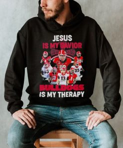 Jesus Is My Savior Bulldogs Is My Therapy Shirt