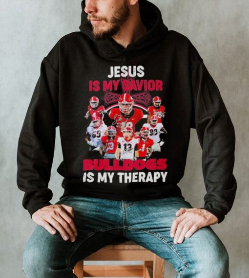 Jesus Is My Savior Bulldogs Is My Therapy Shirt