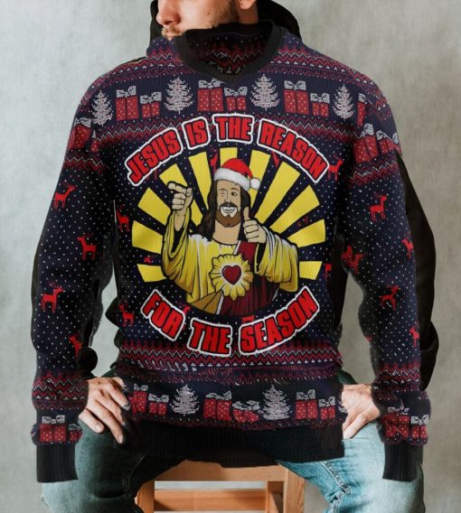 Jesus Is The Reason For The Season Ugly Christmas Sweater, Xmas Sweatshirt