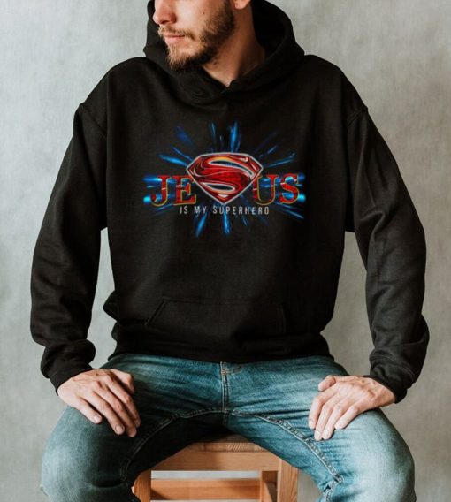Jesus is my superhero superman logo t shirt