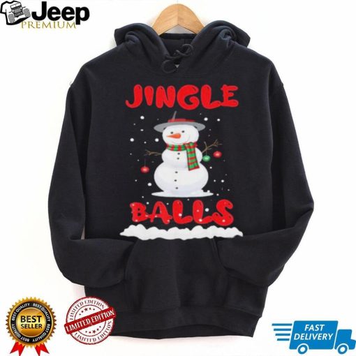 Jingle Balls Tinsel Tits Couple Christmas Snowman Shirt