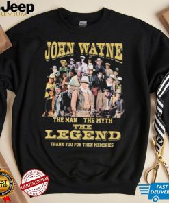 John Wayne The Man The Myth The Legend Thank You For The Memories Signatures Shirt