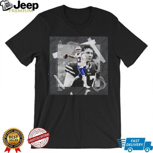 Josh Allen Football Paper Poster Bills 3 T Shirt