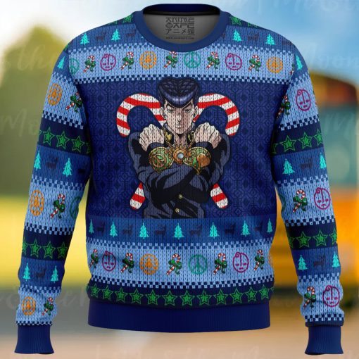 Josuke Higashikata Jojo’s Bizarre Adventure Ugly Christmas Sweater