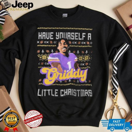 Justin Jefferson Have Yourself a Griddy Little Christmas Ugly shirt