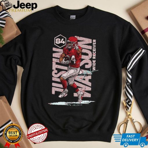 Justin Watson Kansas City Chiefs Wide Receiver Vertical Signature Shirt