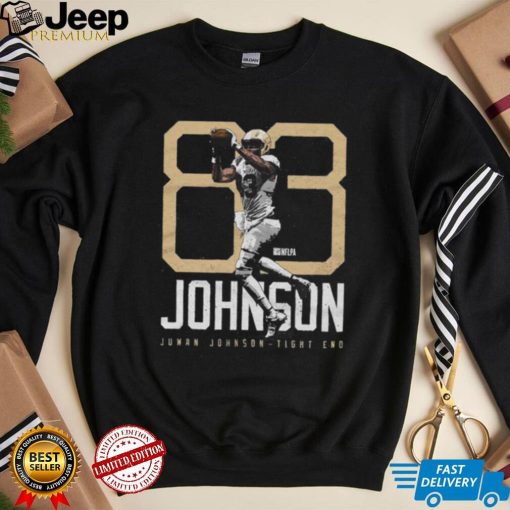 Juwan Johnson New Orleans Saints Tight End Bold Number Shirt