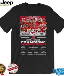 Kansas City Chiefs 2022 AFC West Champions Signatures Players Thank You For The Memories Shirt