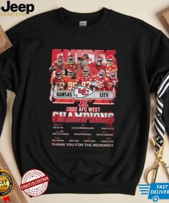 Kansas City Chiefs 2022 AFC West Champions Thank You For The Memories Signatures Shirt