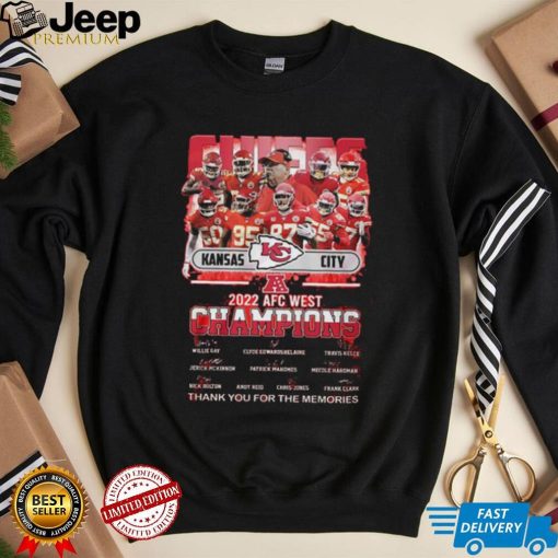 Kansas City Chiefs 2022 AFC West Champions Thank You For The Memories Signatures Shirt