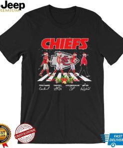 Kansas City Chiefs Christmas Abbey Road Patrick Mahomes Travis Kelce Clyde Edwards Helaire And Andy Reid Signatures Shirt