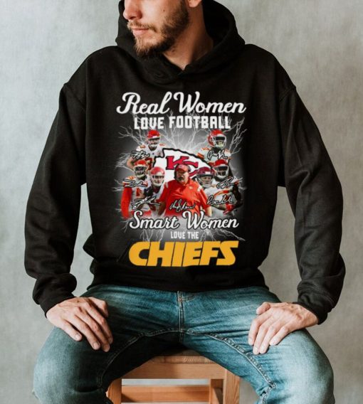 Kansas city Chiefs real women love Football smart women love the Kansas city Chiefs team 2022 signatures t shirt