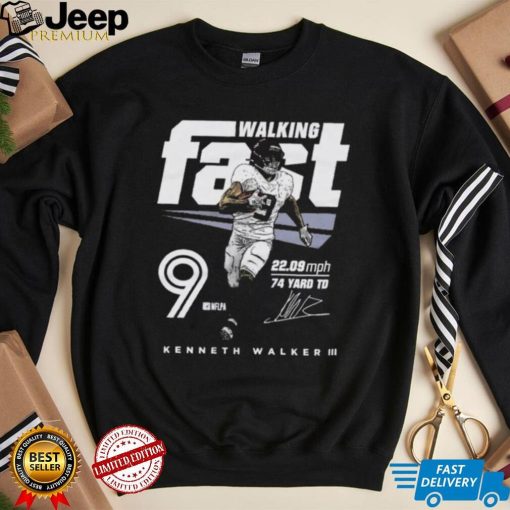 Kenneth Walker Seattle Seahawks Walking Fast Signature Shirt