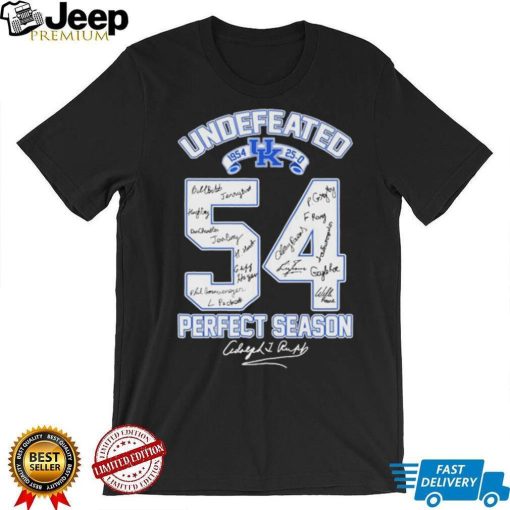 Kentucky Wildcats Undefeated 54 Perfect Season Signatures Shirt