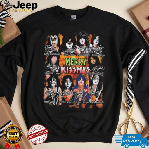 Kiss Band Merry Kissmas Christmas Signatures Shirt