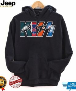 Kiss Logo With Philadelphia Sports Team Logo Shirt