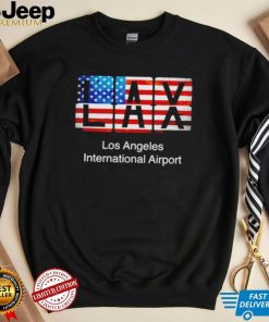 LAX Los Angeles International Airport American flag shirt