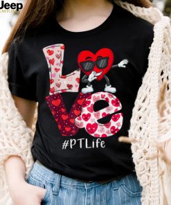 LOVE PT Physical Therapy Valentine Day Dabbing Heart T Shirt