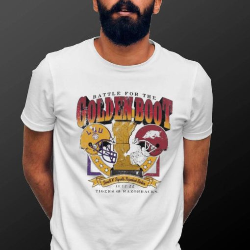 LSU Tiger Vs Arkansas Razorbacks Battle For The Golden Boot 2022 Gameday Matchup Shirt