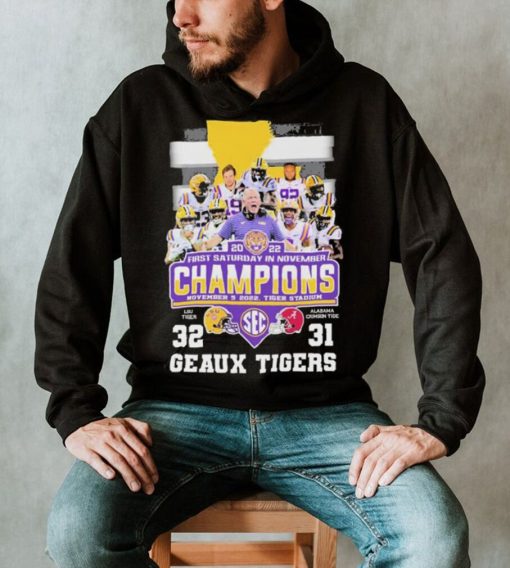 LSU Tigers Team First Saturday In November Champions 2022 Shirt