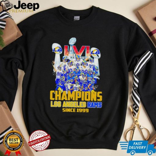 LVI Super Bowl Champions Los Angeles Rams since 1999 signatures shirt