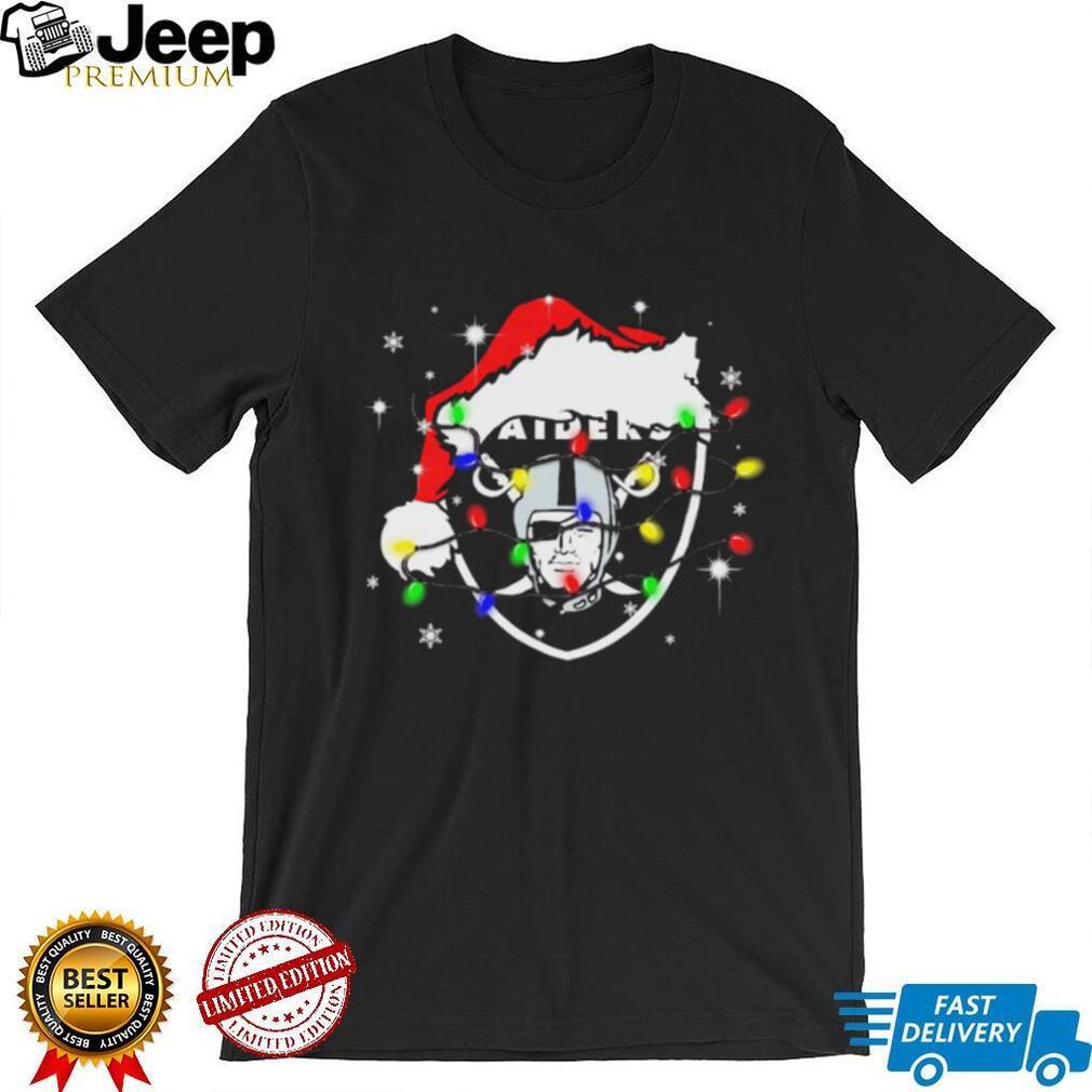 Las Vegas Raiders Santa Hat Christmas Light Shirt - Limotees
