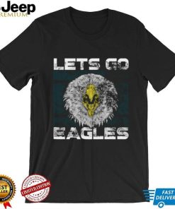 Lets Go Eagles Washed And Worn Look Philadelphia Eagles T Shirt