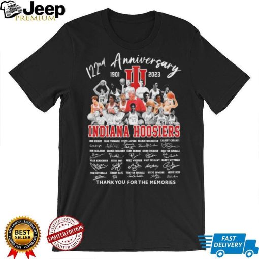 Indiana Hoosiers 122nd Anniversary 1901 2023 Thank You For The Memories Signatures Shirt