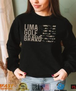 Lima Golf Bravo Lets Go Brandon Camouflage American US Flag Classic T Shirt2