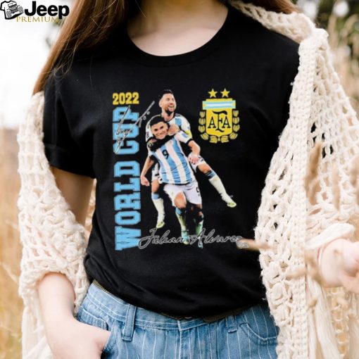 Lionel Messi And Julian Alvarez Celebration Argentina World Cup 2022 Shirt