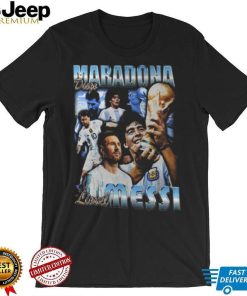 Lionel Messi Diego Maradona Argentina Legends WC 2022 Vintage Shirt