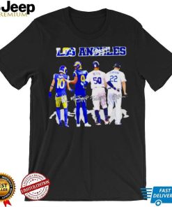 Los angles rams and los angeles Dodgers kupp stafford betts and kershaw signatures T shirt