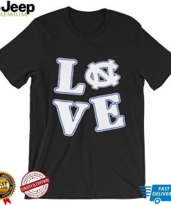 Love North Carolina Tar Heels T Shirt