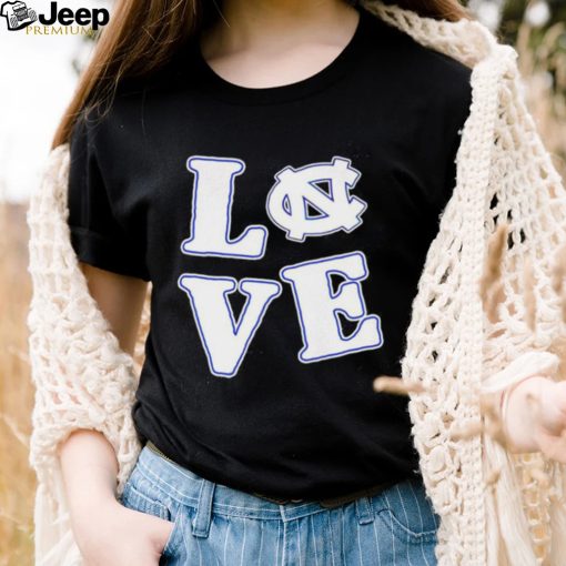 Love North Carolina Tar Heels T Shirt