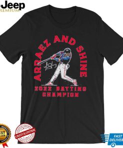 Luis Arraez Minnesota Twins Arraez and Shine 2022 batting Champion signature shirt0