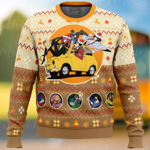 Lupin the 3rd Happy Trip Ugly Christmas Sweater