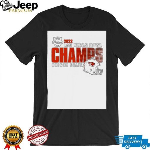 Oregon State Beavers Blue 84 2022 Las Vegas Bowl Champions T Shirt