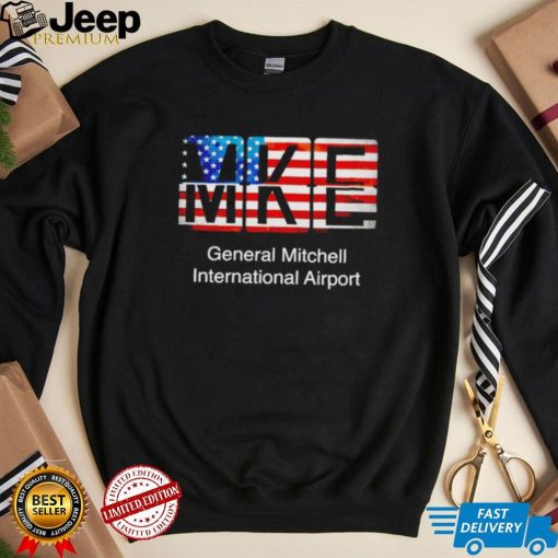 MKE General Mitchell International Airport American flag shirt