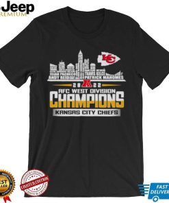 Kansas City Chiefs 2022 AFC west division Champions players name skyline shirt