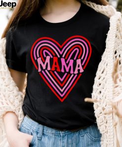 Mama Heart Matching Valentine Mom T Shirt
