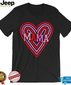 Mama Heart Matching Valentine Mom T Shirt